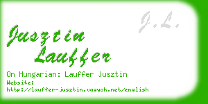 jusztin lauffer business card
